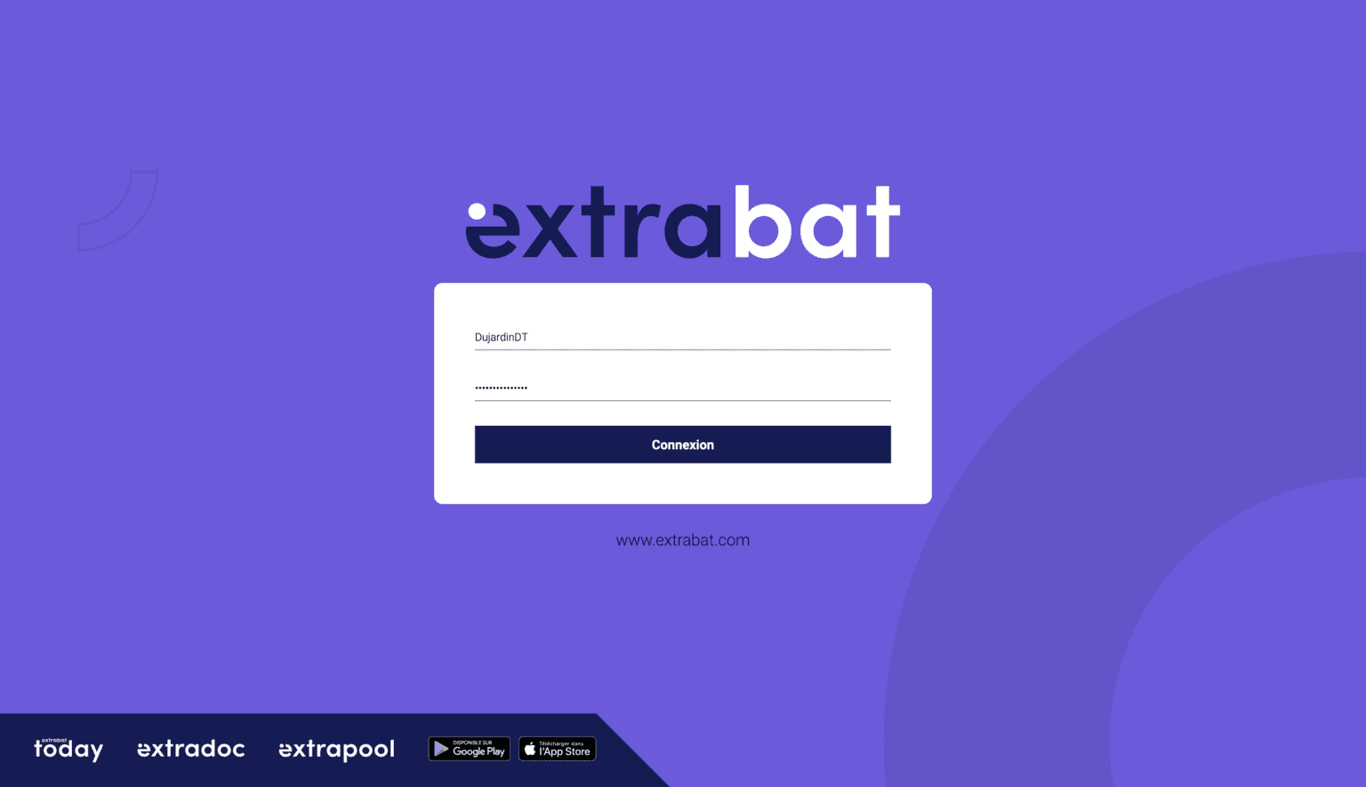 Identifiants extrabat pour deytime